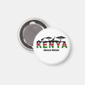 Kenia Hakuna Matata Kühlschrankmagnet. Magnet (Vorderseite/Rückseite)