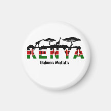 Kenia Hakuna Matata Kühlschrankmagnet.