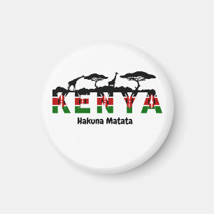 Kenia Hakuna Matata Kühlschrankmagnet. Magnet