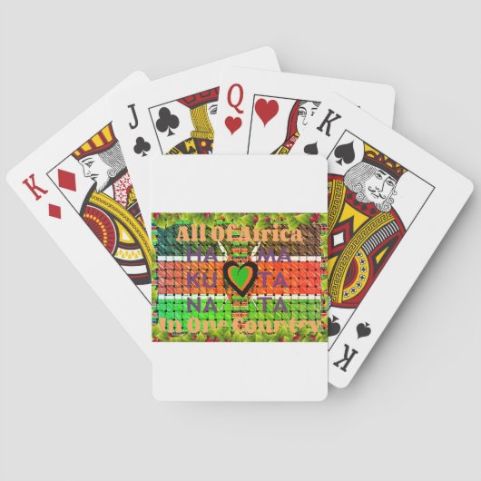 Kenia Hakuna Matata Spielkarten (Rückseite)