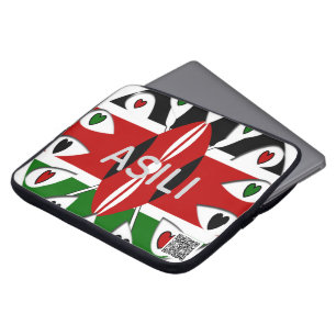 Kenia-Heritage Asili Ursprung Anpassbare Flagge Laptopschutzhülle