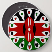 Kenia-Herzen Button (Vorne & Hinten)