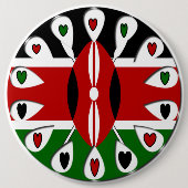 Kenia-Herzen Button (Vorderseite)