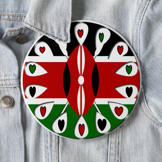 Kenia-Herzen Button (Beispiel)