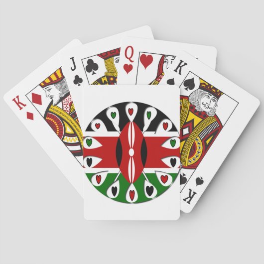 Kenia-Herzen Spielkarten (Rückseite)
