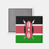 Kenia Hochwertige Flagge Magnet (Vorderseite/Rückseite)