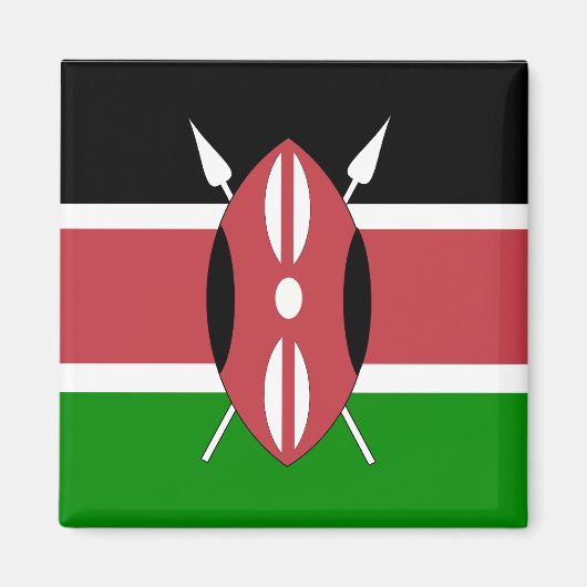 Kenia Hochwertige Flagge Magnet (Vorne)