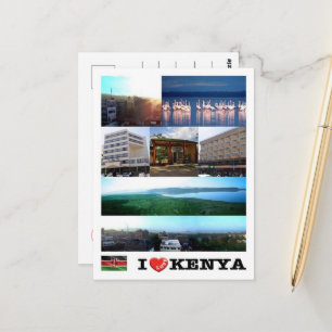Kenia - I Liebe - Postkarte
