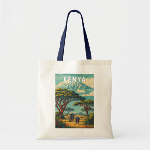 Kenia Illustration Reise Kunst Vintage Tragetasche