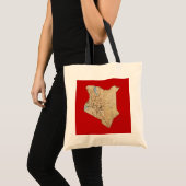 Kenia-Karten-Tasche Tragetasche (Vorderseite (Produkt))