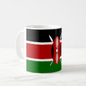 Kenia (Kenia) Flagge Kaffeetasse (Vorderseite Links)