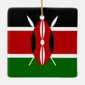 Kenia (Kenia) Flagge Keramikornament (Rückseite)