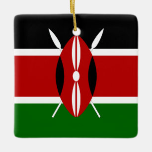 Kenia (Kenia) Flagge Keramikornament