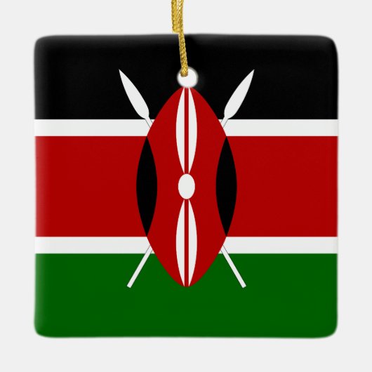Kenia (Kenia) Flagge Keramikornament (Vorderseite)