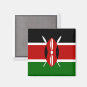 Kenia (Kenia) Flagge Magnet (Vorderseite/Rückseite)