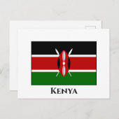 Kenia (Kenia) Flagge Postkarte (Vorne/Hinten)