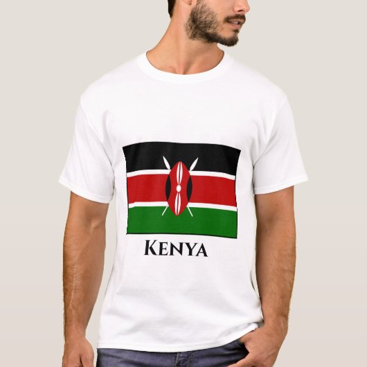 Kenia (Kenia) Flagge T-Shirt (Vorderseite)