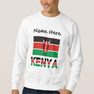 Kenia Kenianische Flagge Personalisierter Name Sweatshirt