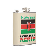 Kenia Kenyan Flag Green Personalisiert Flachmann (Rechts)