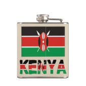 Kenia Kenyan Flag Green Personalisiert Flachmann (Rückseite)