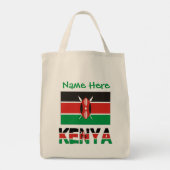 Kenia Kenyan Flag Green Personalisiert Tragetasche (Rückseite)