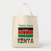 Kenia Kenyan Flag Green Personalisiert Tragetasche (Vorne)