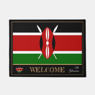 Kenia & Kenyan Flag House Matts/Sport Willkommen Fußmatte