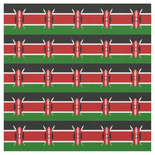 Kenia & Kenyan Flag Mode, Reise/Sport Stoff (Nahaufnahme)