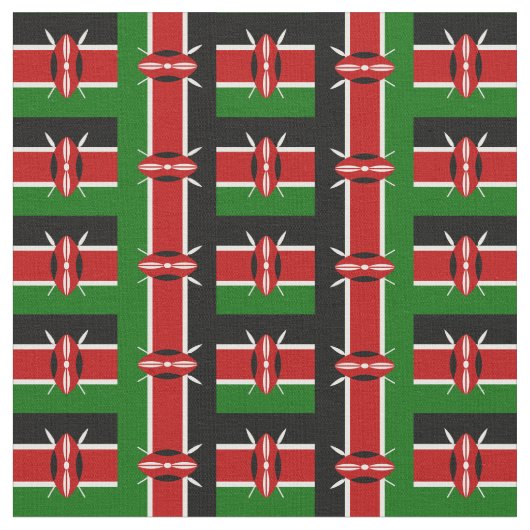 Kenia & Kenyan Flag Mode, Reise/Sport Stoff (Nahaufnahme)