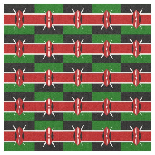 Kenia & Kenyan Flag Mode, Reise/Sport Stoff (Nahaufnahme)
