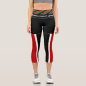 Kenia & Kenyan Flag Mode, Sport /Fitness Capri Leggings (Vorderseite)