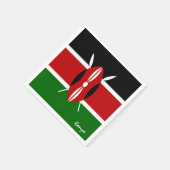 Kenia & Kenyan Flag Party Mode /Sportfans Serviette (Ecke)