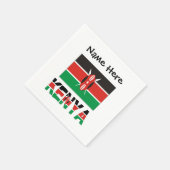 Kenia Kenyan Flag Personalisiert Serviette (Ecke)