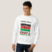 Kenia Kenyan Flag Personalisiert Sweatshirt (Vorne ganz)