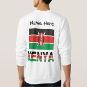 Kenia Kenyan Flag Personalisiert Sweatshirt (Rückseite)