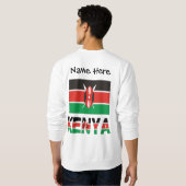 Kenia Kenyan Flag Personalisiert Sweatshirt (Schwarz voll)