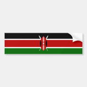 Kenia-/Kenyan-Flagge Autoaufkleber (Vorne)