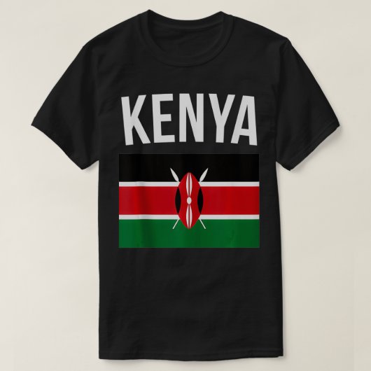 Kenia Kenyan Flaggenpreis Reise Souvenir Kenya Fla T-Shirt (Design vorne)