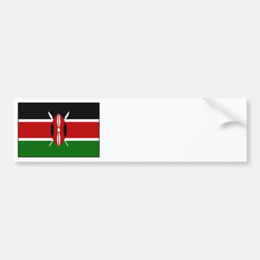 Kenia - Kenyan-Staatsflagge Autoaufkleber (Vorne)