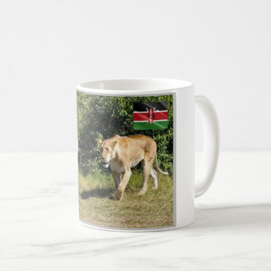 Kenia - Lionessen - Kaffeetasse (VorderseiteRechts)