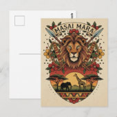 Kenia Masai Mara Postkarte (Vorne/Hinten)