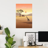 Kenia Minimal Reiseplakat Poster (Heimbüro)