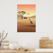 Kenia Minimal Reiseplakat Poster (Küche)