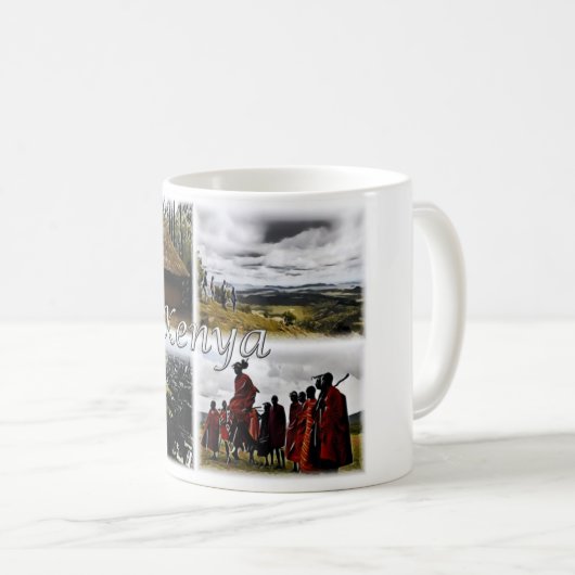 Kenia - Mosaik - Kaffeetasse (VorderseiteRechts)