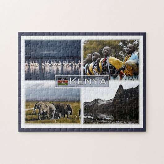 Kenia - Mosaik - Puzzle (Horizontal)