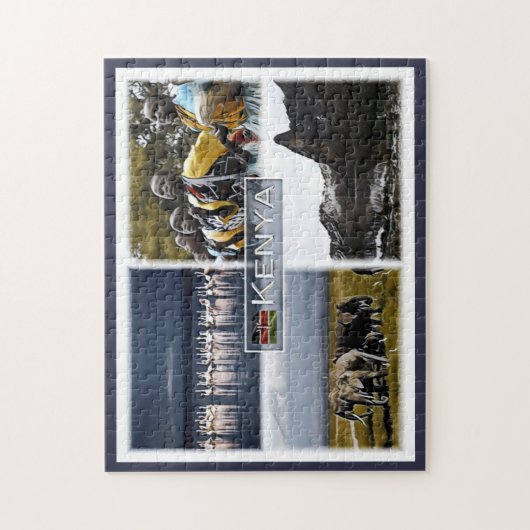 Kenia - Mosaik - Puzzle (Vertikal)