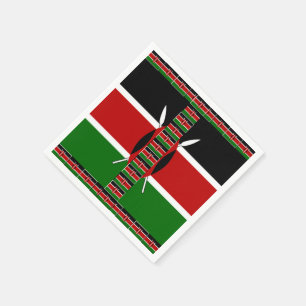 Kenia - Nahtlose Flaggengrenze Neapel Serviette