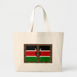 Kenia Nahtlose Miniaturflaggen-Rahmen Kunst Jumbo Stoffbeutel