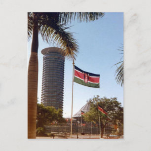 Kenia - Nairobi - Die Flaggen und Palmen Postkarte