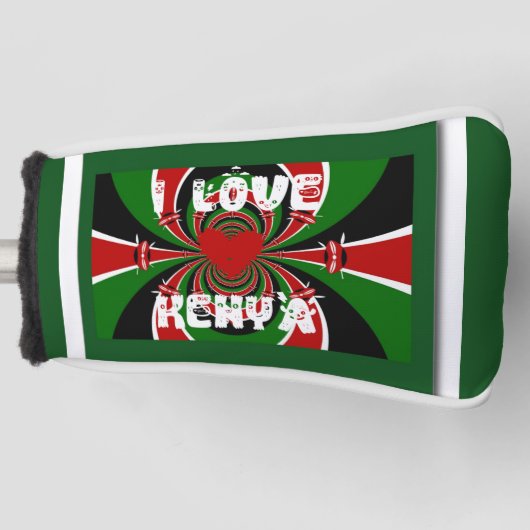 Kenia National Flag Farben Golf Headcover (Vorderseite)